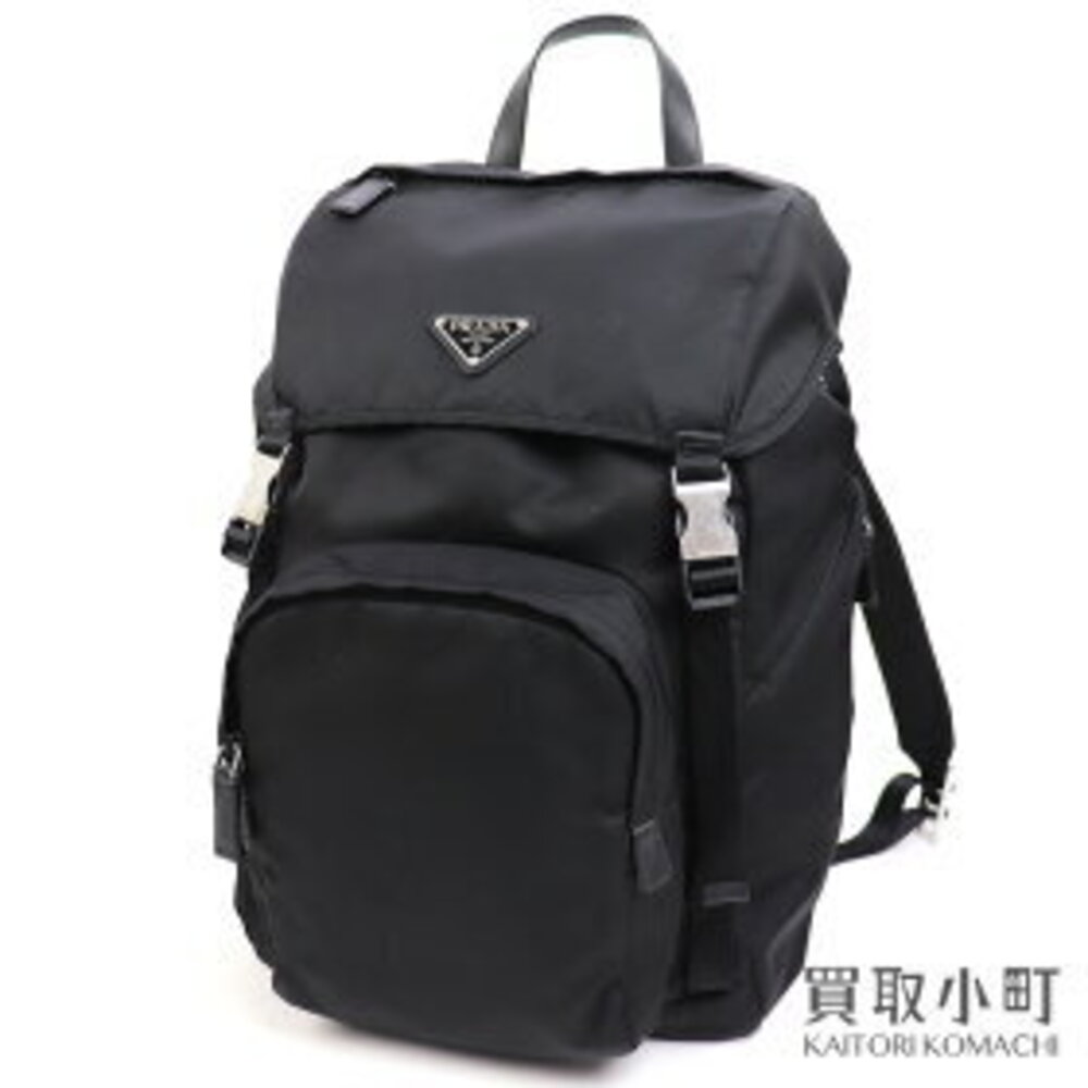 Prada Tessuto Nero Black Backpack Black Triangle Logo